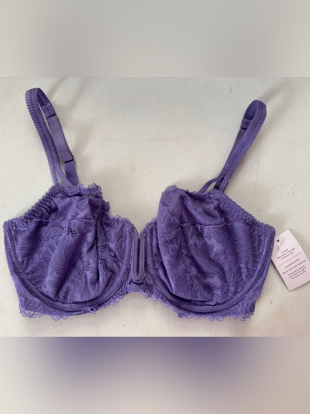 NWT size 34 DD Auden Lavender Lace Bra